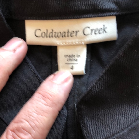 Coldwater Creek black cotton jacket size 4 NWOT - Picture 3 of 6